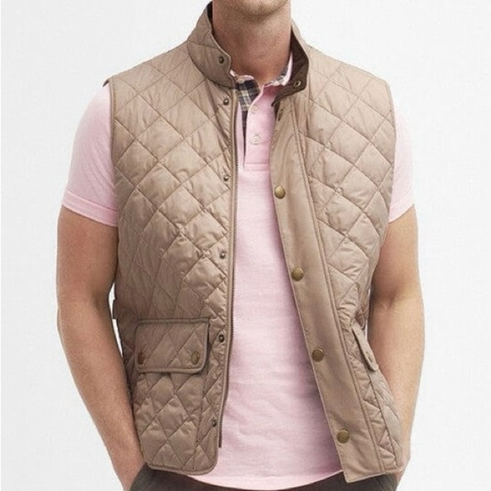 NWT Barbour Men's Quilted Tan Vest